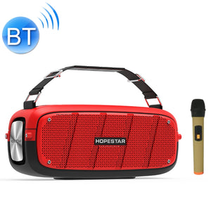 HOPESTAR A20 Pro TWS Portable Outdoor Waterproof Subwoofer Bluetooth Speaker with Microphone, Support Power Bank & Hands-free Call & U Disk & TF Card & 3.5mm AUX (Red)