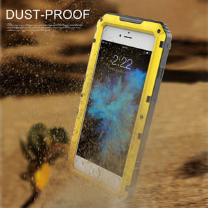 Waterproof Dustproof Shockproof Zinc Alloy + Silicone Case For iPhone SE 2020 & 8 & 7 (Yellow)
