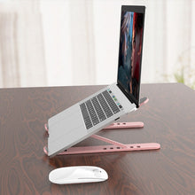 YMB1028 Portable Folding Desktop Holder Bracket for Laptop / Tablet(Pink)