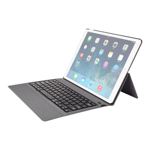 T129 For iPad Pro 12.9 inch (2017) / (2015) Ultra-thin One-piece Plastic Bluetooth Keyboard Leather Tablet Case with Stand Function (Black)