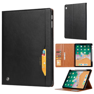 Knead Skin Texture Horizontal Flip Leather Case for iPad Pro 12.9 inch 2018, with Photo Frame & Holder & Card Slots & Wallet & Pen Slot (Black)