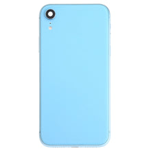 Battery Back Cover Assembly (with Side Keys & Speaker Ringer Buzzer & Motor & Camera Lens & Card Tray & Power Button + Volume Button + Charging Port + Signal Flex Cable & Wireless Charging Module) for iPhone XR(Blue)