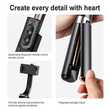 H202 Handheld Gimbal Stabilizer Foldable 3 in 1 Bluetooth Remote Selfie Stick Tripod Stand for Smart Phone, Dual-Key Control