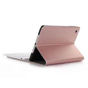 A03 for iPad mini 3 / 2 / 1 Universal Ultra-thin ABS Horizontal Flip Tablet Case + Bluetooth Keyboard(Rose Gold)