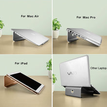 Aluminum Cooling Stand for Laptop, Suitable for Mac Air, Mac Pro,  iPad, and Other 11-17 inch Laptops (Grey)