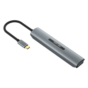V216 9 in 1 USB-C / Type-C to PD + 3 x USB 3.0 + USB-C / Type-C + SD + TF + HDMI + VGA HUB Adapter