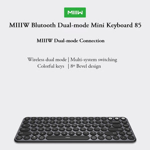 Original Xiaomi Youpin MIIIW 85 Keys 2.4GHz Mini Bluetooth Dual-Mode Wireless Keyboard(White)