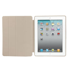 4-folding Slim Smart Cover Leather Case with Holder & Sleep / Wake-up Function for iPad 4 / New iPad (iPad 3) / iPad 2(White)