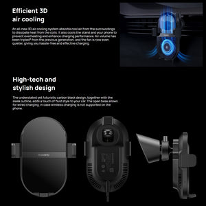 Original Huawei CK030 50W Max SuperCharge Smart Infrared Sensor Car Wireless Charger(Black)