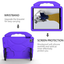 EVA Shockproof Tablet Case with Thumb Bracket For iPad 4 / 3 / 2(Purple)