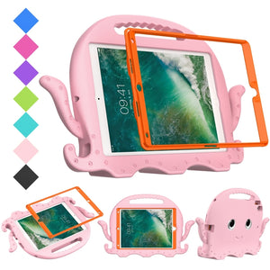 For iPad Air 3 10.5 2019 / Pro 10.5 Octopus Style EVA + PC Tablet Case with Strap(Pink)