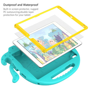 For iPad Air 3 10.5 2019 / Pro 10.5 Octopus Style EVA + PC Tablet Case with Strap(Glacial Green)