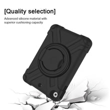 For iPad MINI 4/5 EVA + PC Flat Protective Shell with 360 ° Rotating Bracket(Black+Black)