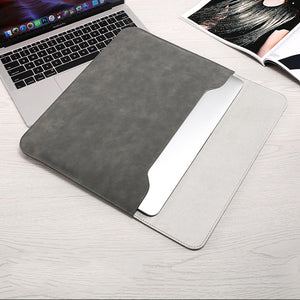 Horizontal Sheep Leather Laptop Bag For MacBook Pro 16 Inch A2141(Liner Bag (Dark Blue))