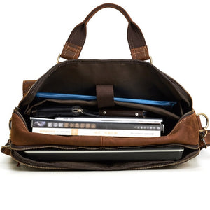 6360 Men Business Briefcase 17 Inch Laptop Computer Messenger Bag(Blue)