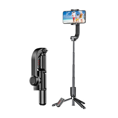 XYK-19017 Smart Anti-Shake Single Axis Stabilizer Retractable Mobile Phone Selfie Stick Video Live Tripod With Bluetooth Remote Control(Black)