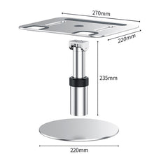 Oatsbasf 03597 Aluminum Alloy Notebook Heightening Bracket Notebook Computer Lifting Heat Dissipation Bracket Mobile Folding Table,Style: Deluxe Edition-Silver