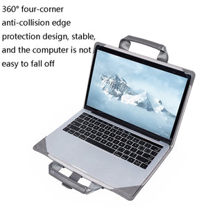 Book Style Laptop Protective Case Handbag For Macbook 16 inch(Ink Green)