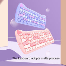 MOFii 2.4GHz 84 Keys Wireless Keyboard and Mouse Set(Purple)