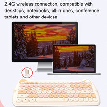 MOFii 2.4GHz 84 Keys Wireless Keyboard and Mouse Set(Purple)