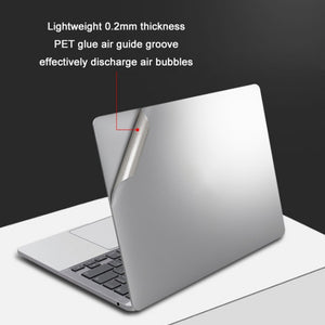 JRC Upper Cover Film + Bottom Cover Film + Full-Support Film + Touchpad Film Laptop Protective Sticker For Macbook 16Pro 2021 A2485(Silver)