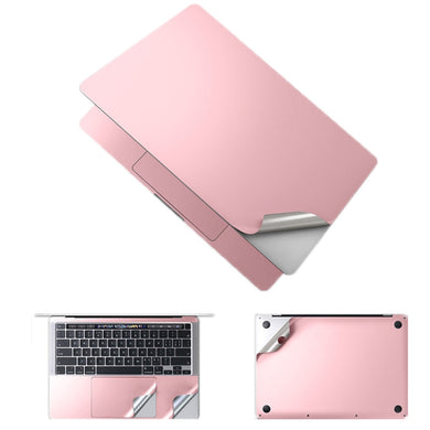 JRC Upper Cover Film + Bottom Cover Film + Full-Support Film + Touchpad Film Laptop Protective Sticker For Macbook 14Pro 2021 A2442(Rose Gold)