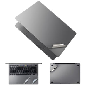 JRC Upper Cover Film + Bottom Cover Film + Full-Support Film + Touchpad Film Laptop Protective Sticker For Macbook 14Pro 2021 A2442(Dark Gray)