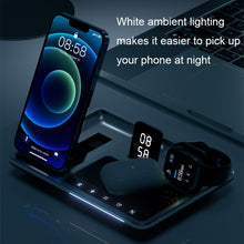 R11 4 In 1 30W Phone Wireless Charger with Ambient Light(Silver Black)