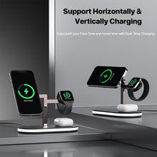 UD23 15W 3 In 1 Aluminum Alloy Wireless Charger, For iPhone 12/13/14 Series&iWatch&AirPods(Black)