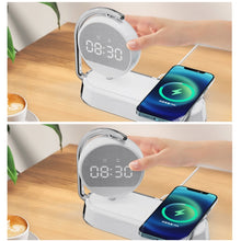 K01T 15W  3 In 1 Mobile Phone Wireless Charging with Alarm Clock and Night Light(White)