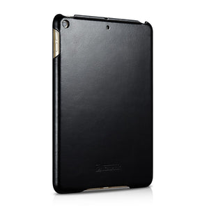 ICARER Retro Genuine Leather Stand Phone Case for iPad mini (2019) 7.9 inch - Black