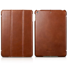 ICARER Retro Genuine Leather Stand Phone Case for iPad mini (2019) 7.9 inch - Brown