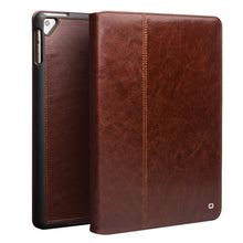 QIALINO Classic Top Layer Leather Tablet Protective Case for iPad 10.2 (2021)/(2020)/(2019)/Pro 10.5-inch (2017)/Air 10.5 inch (2019) - Brown