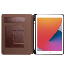 QIALINO Classic Top Layer Leather Tablet Protective Case for iPad 10.2 (2021)/(2020)/(2019)/Pro 10.5-inch (2017)/Air 10.5 inch (2019) - Brown