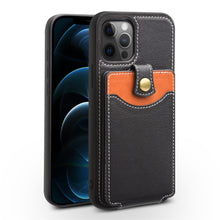 QIALINO Business Style Leather + TPU Phone Case with Card Holder for iPhone 12/12 Pro