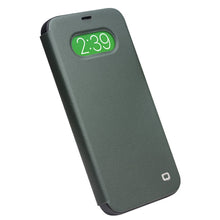 QIALINO Ultra Thin Genuine Leather Flip Folio Opening Cover in Curved Edge Design for iPhone 12  / 12 Pro 6.1 / Green