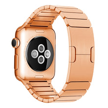 For Apple Watch 42mm Stainless Steel Watch Band(Rose Gold)