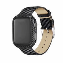Genuine Leather Carbon Fiber Strap + Frame for Apple Watch Series 4 40mm