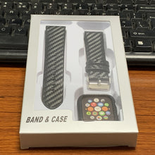 Genuine Leather Carbon Fiber Strap + Frame for Apple Watch Series 3 & 2 & 1 42mm