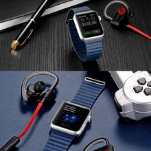 For Apple Watch 38/40/41mm Loop Magnetic Closure Clasp PU Leather Watchband(Dark Blue)
