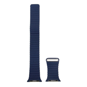 For Apple Watch 38/40/41mm Loop Magnetic Closure Clasp PU Leather Watchband(Dark Blue)