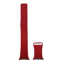 For Apple Watch 38/40/41mm Loop Magnetic Closure Clasp PU Leather Watchband(Red)