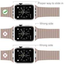 For Apple Watch 38/40/41mm Loop Magnetic Closure Clasp PU Leather Watchband(Red)