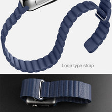For Apple Watch 38/40/41mm Loop Magnetic Closure Clasp PU Leather Watchband(Red)