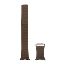 For Apple Watch 38/40/41mm Loop Magnetic Closure Clasp PU Leather Watchband(Brown)