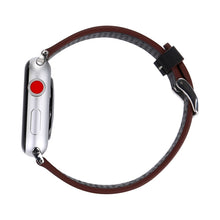 For Apple Watch Ultra 49mm / Series 8&7 45mm / SE 2&6&SE&5&4 44mm / 3&2&1 42mm Simple Fashion Genuine Leather Hole Pattern Watch Band(Black)