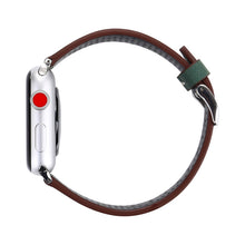 For Apple Watch Ultra 49mm / Series 8&7 45mm / SE 2&6&SE&5&4 44mm / 3&2&1 42mm Simple Fashion Genuine Leather Hole Pattern Watch Band(Green)