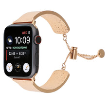 Simple 316 Stainless Steel Embossed Bracelet Watch Band for Apple Watch Series 8&7 41mm / SE 2&6&SE&5&4 40mm / 3&2&1 38mm(Rose Gold)