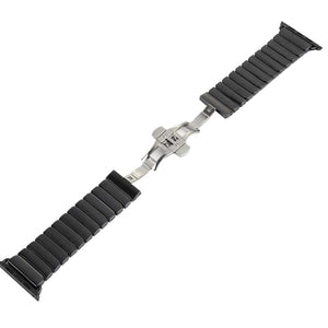 For Apple Watch Series 3 & 2 & 1 42mm Delicate Ceramics Wrist Watch Band(Black)