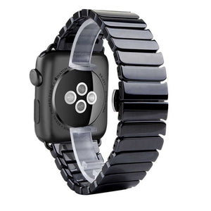 For Apple Watch Series 3 & 2 & 1 42mm Delicate Ceramics Wrist Watch Band(Black)